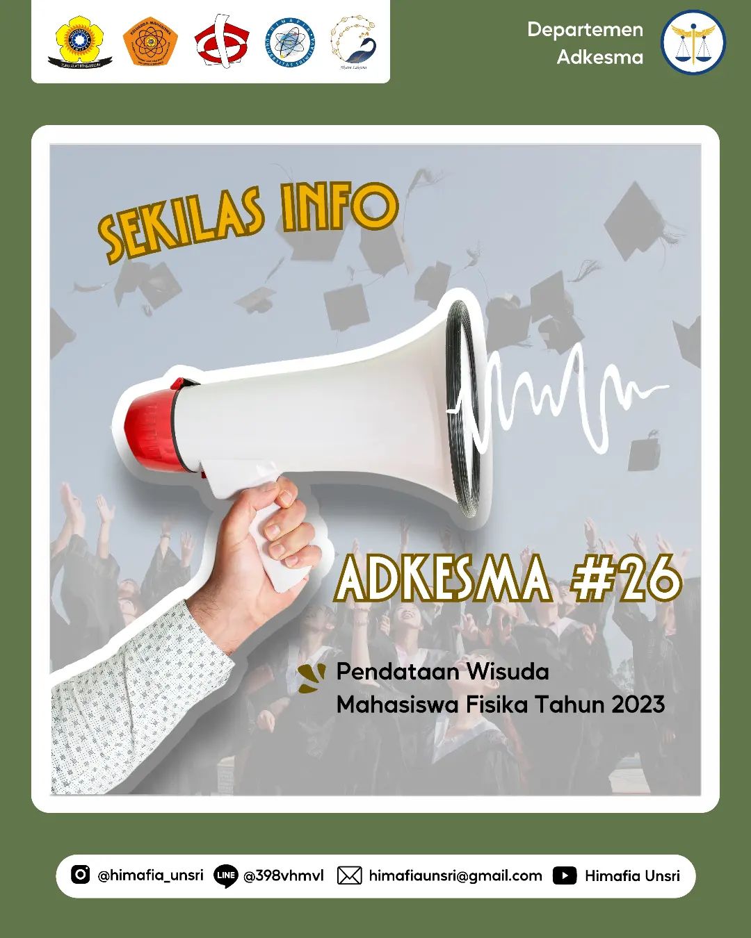 [Sekilas Info Adkesma #26 : Pendataan Wisuda Mahasiswa Fisika Tahun 2023 ]